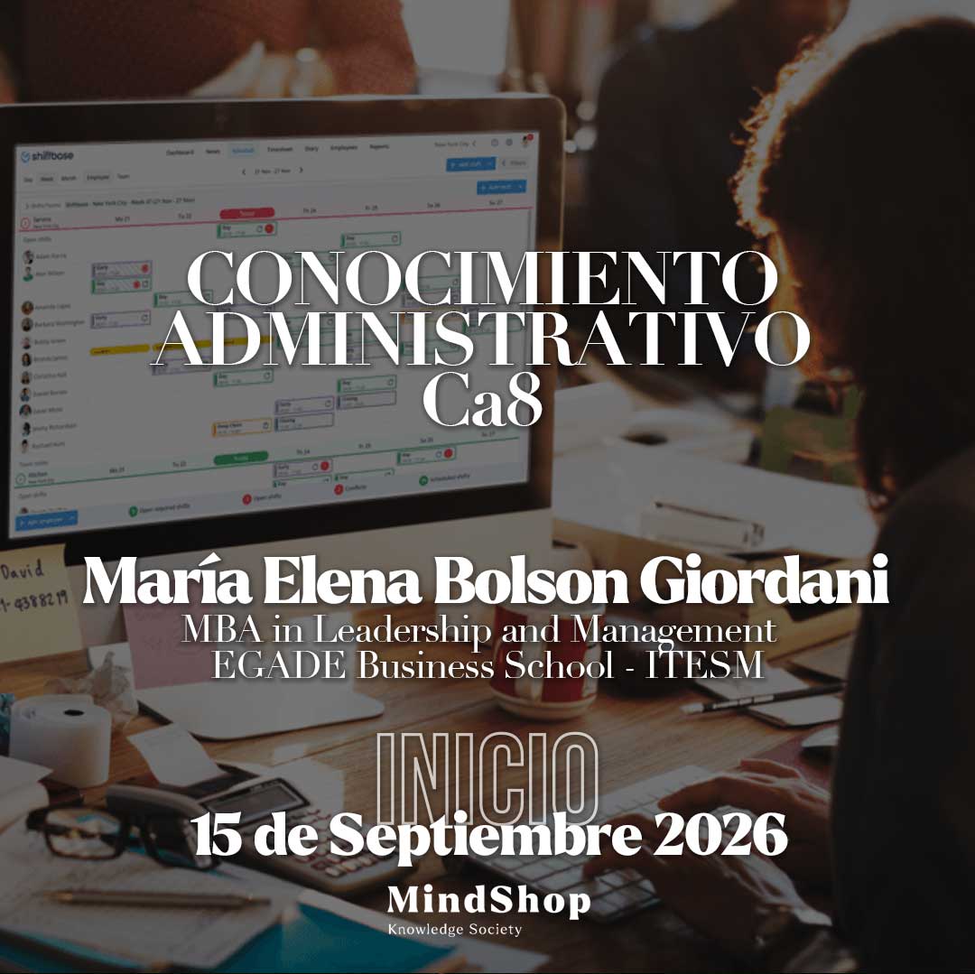 Imagen del ciclo de conocimiento administrativo, impartido por María Elena Bolson.
