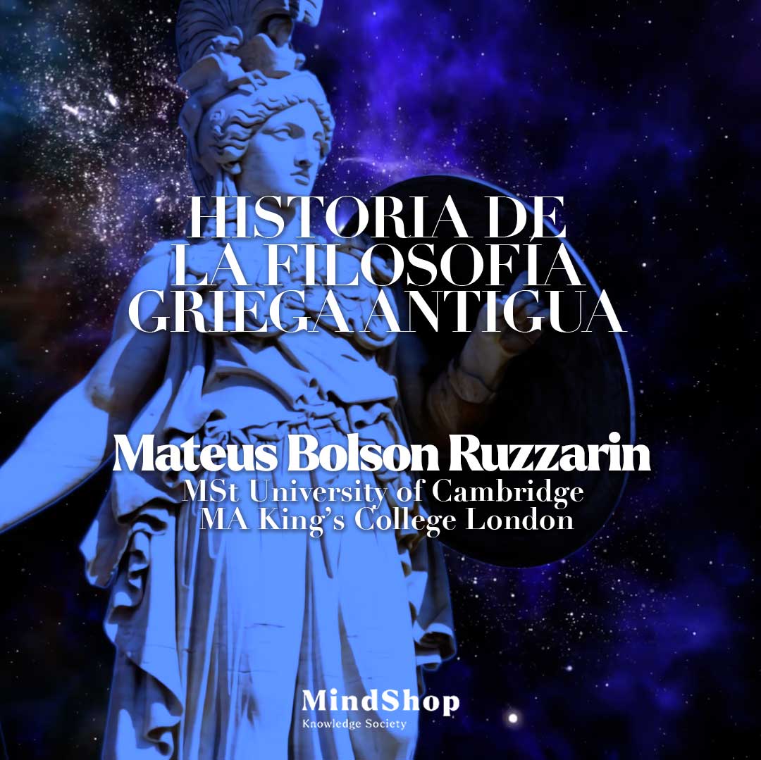 Portada del ciclo de Filosofía Griega Antigua, con Mateus Ruzzain.