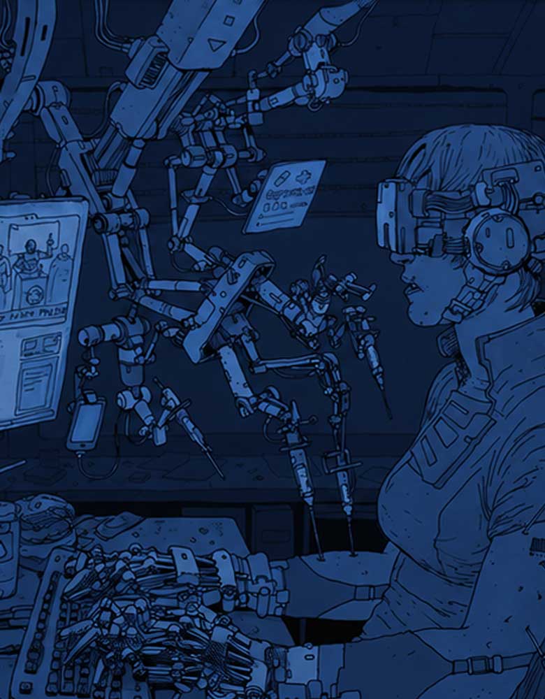 Imagen ilustrativa del programa educativo Techo Dystopia, en Mindshop.