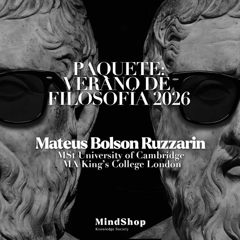 Portada del paquete: verano de filosofía 2026, impartido por Mateus Ruzzarin.